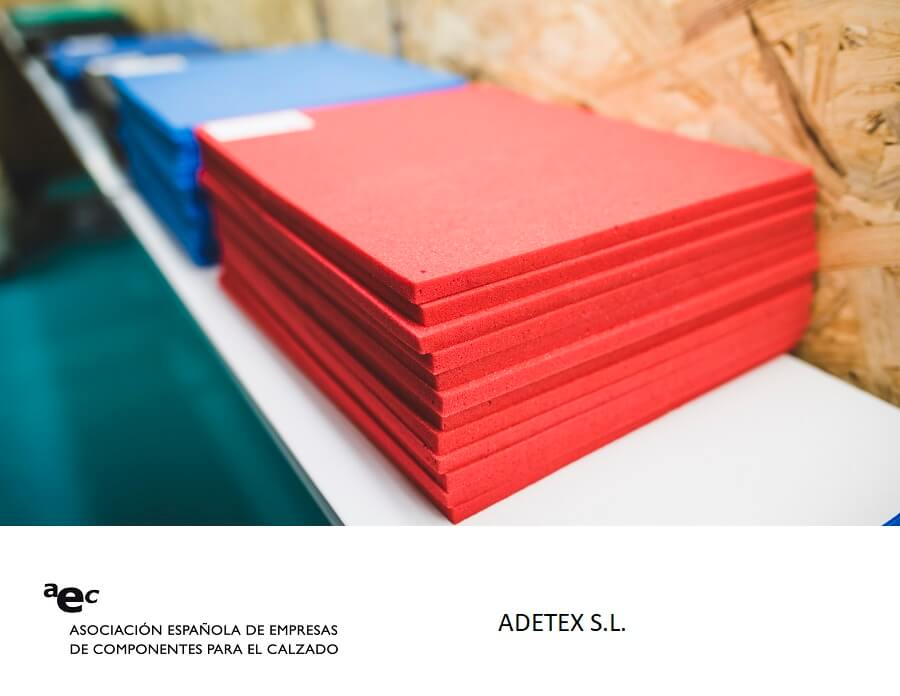 viscolátex®, latex spools and latex sheets. ADETEX