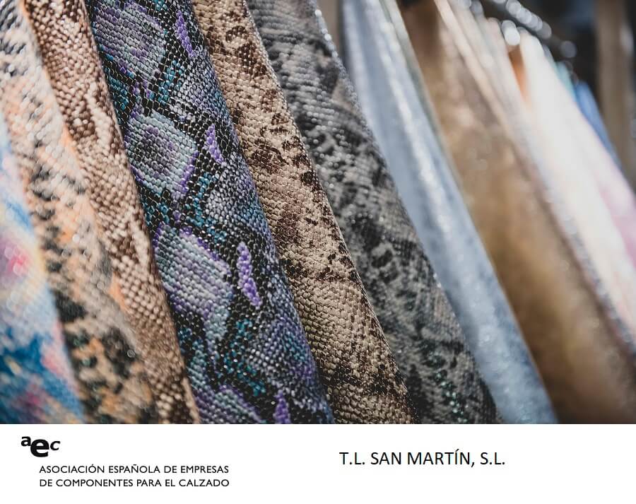 laminate for footwear and leather goods. TL Saint Martin