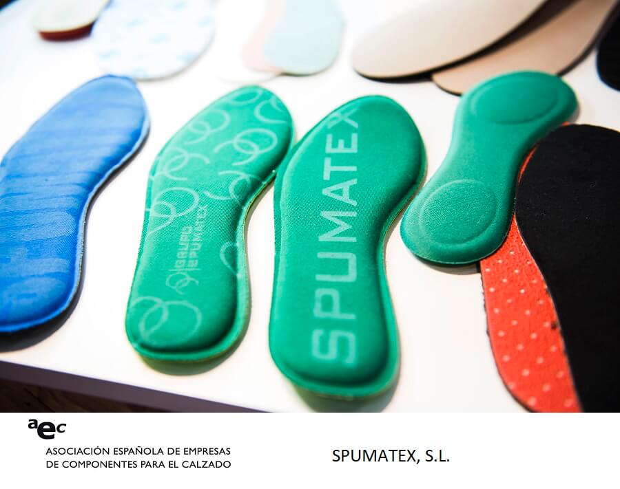 Latex foam, bumpers, buttresses and insoles. SPUMATEX